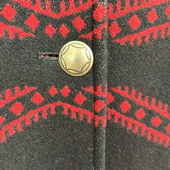 Pendleton maxi coat, wool with leather collar - Picture 5 of 9